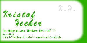 kristof hecker business card